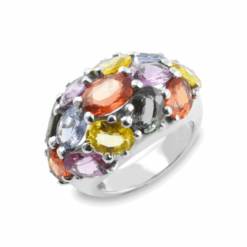 bague cocktail saphirs