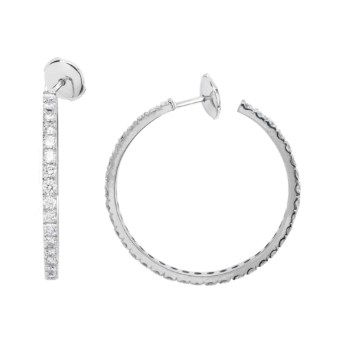 Halo - Boucles d'oreilles or et diamants