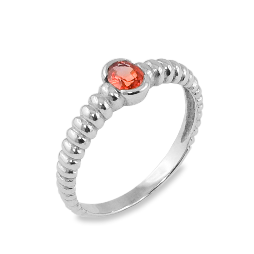 bague godronnée saphir