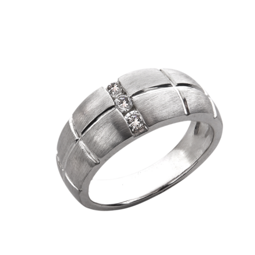 Concrete bague or et diamants