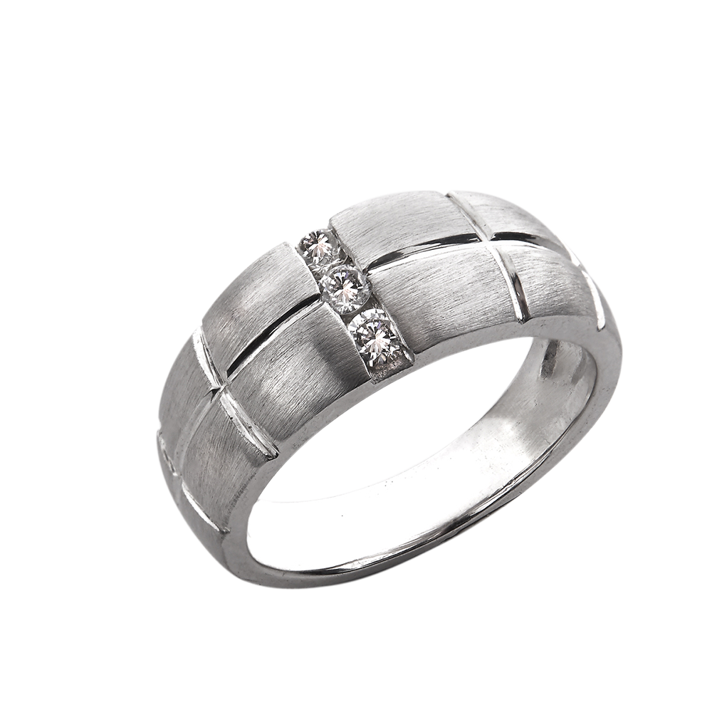 Concrete bague or et diamants