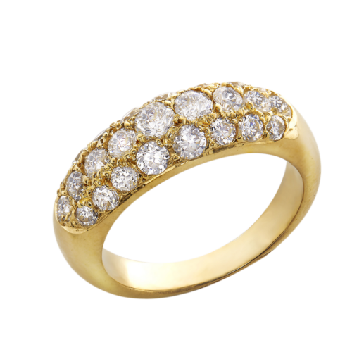 Starlight bague or pavée diamants