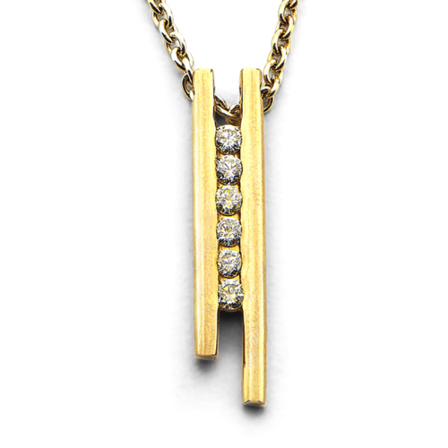 Abime pendentif or diamants zoom De Gralie