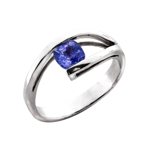 Alizé bague or et saphir bleu De Gralie