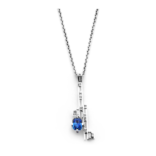 Arctique Pendentif or saphir diamants De Gralie