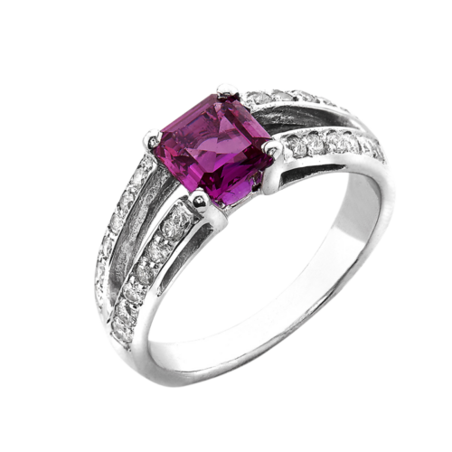 Astrid Bague or saphir rose et diamants De Gralie