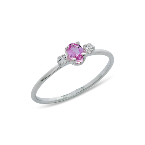 Bee bague or diamants saphir rose De Gralie
