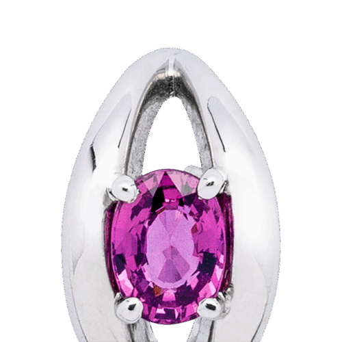 Brise bague or saphir rose De Gralie zoom