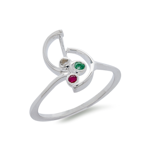 Calypso Bague or émeraude rubis diamant De Gralie