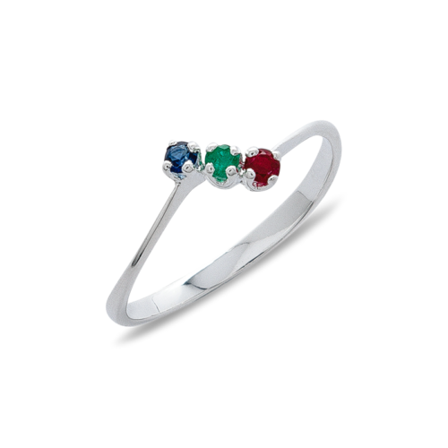 Carioca bague or diamant saphir émeraude De Gralie