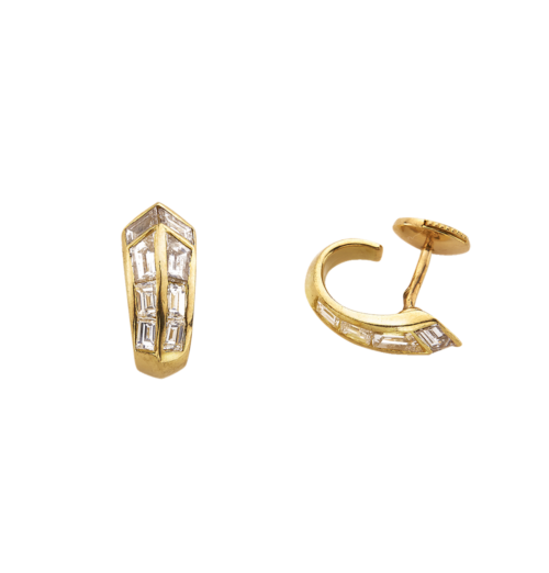 Casino Boucles d'oreilles or diamants De Gralie vue de face