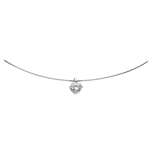 Création pendentif or diamant serti griffes De Gralie