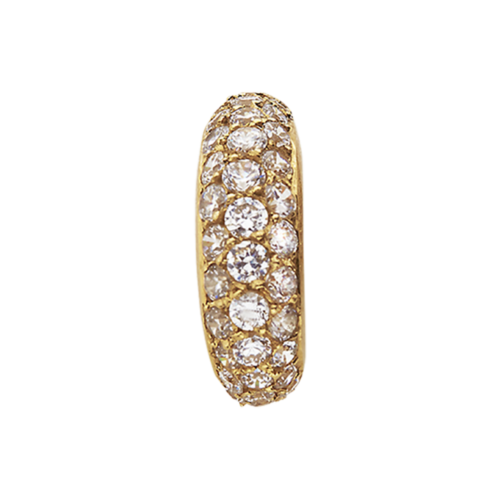 Ellipses Boucle d'oreille or diamants zoom De Gralie