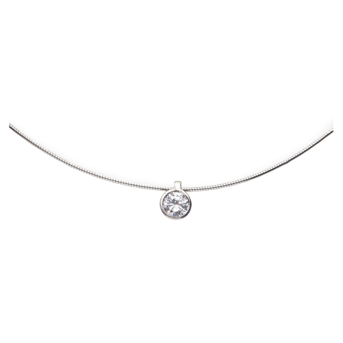 Esquille pendentif serti clos or diamant De Gralie