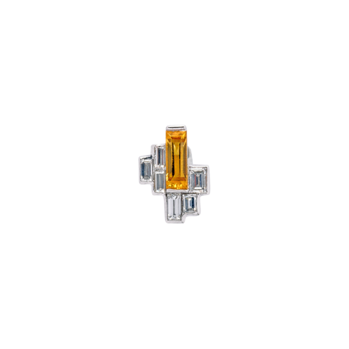 Estival pendentif diamants saphir orange zoom De Gralie