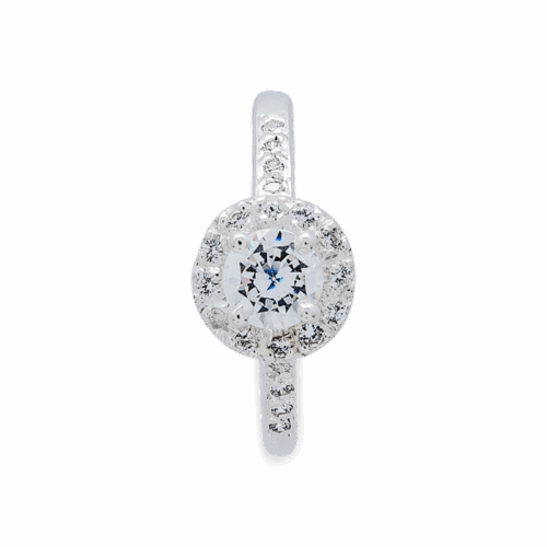 Exquise Bague de fiancailles or diamants De Gralie dessus