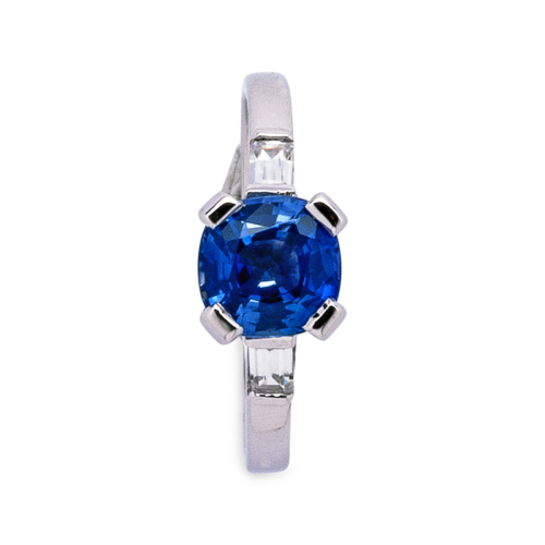 Givre Bague or saphir et diamants De Gralie dessus