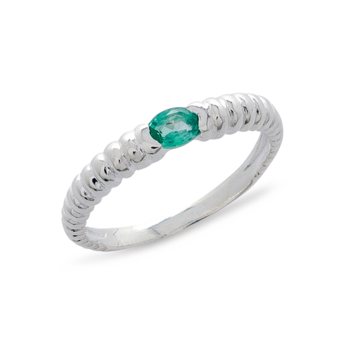 Houle bague or émeraude De Gralie