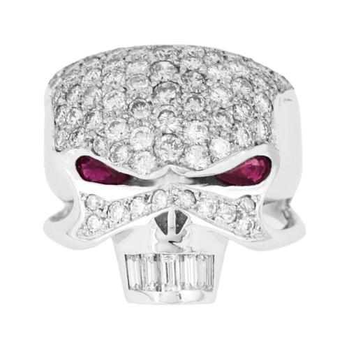 Insoumise Bague or pavage diamants et rubis dessus De Gralie