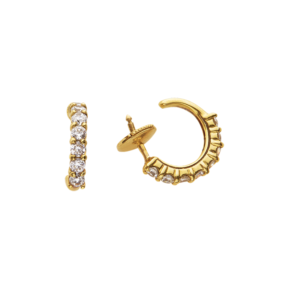 Luna Boucles d'oreilles or diamants De Gralie