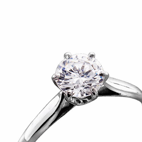 Lyre solitaire or et diamant De Gralie zoom