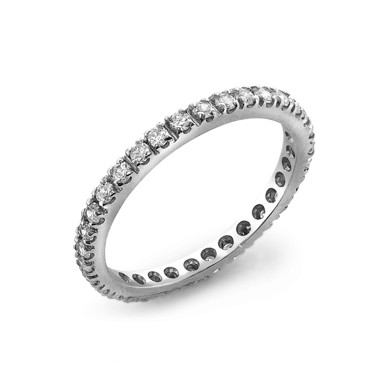 Lyrique alliance tour complet or et diamants serti griffes De Gralie