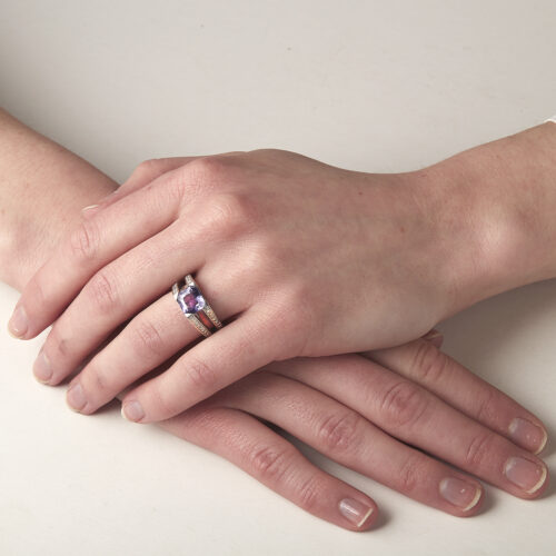 Marion Bague or saphir et diamants De Gralie