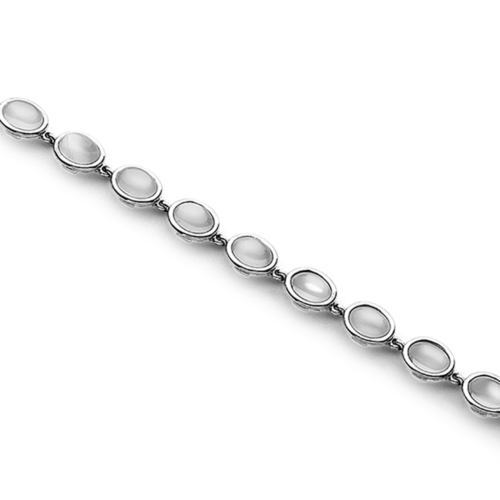 MoonDanse bracelet or serti clos pierre de lune zoom De Gralie