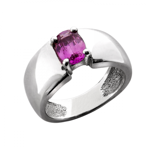 Photo de Oasis bague or et saphir rose De Gralie