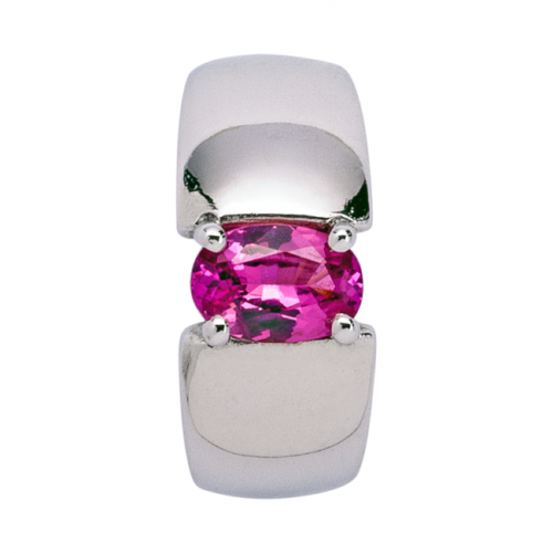 Photo de Oasis bague or et saphir rose dessus De Gralie