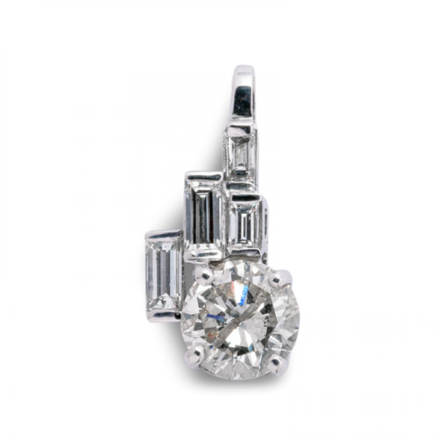Ombrage pendentif or diamants zoom De Gralie