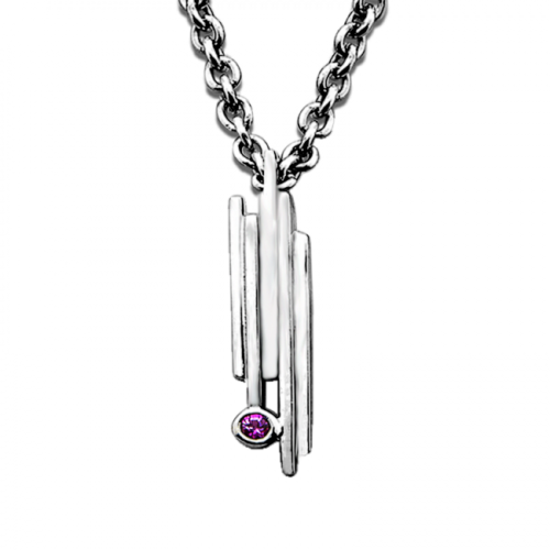 Orgue Pendentif or saphir violet zoom De Gralie