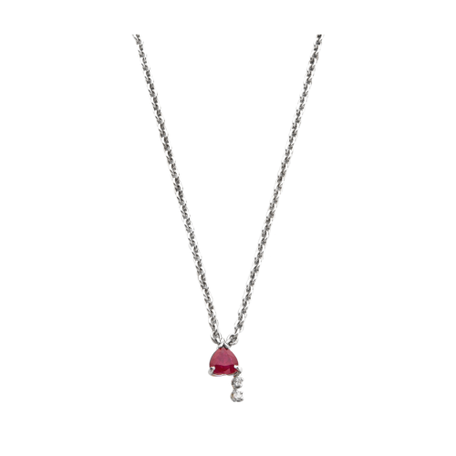 Orion pendentif or rubis diamants De Gralie