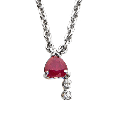 Orion pendentif or rubis diamants zoom De Gralie