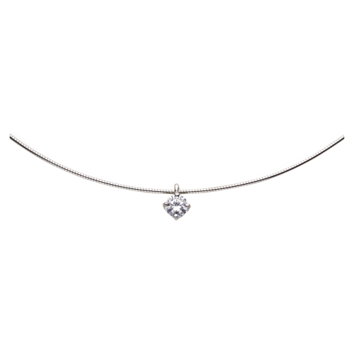 Parée pendentif or diamant serti griffes De Gralie