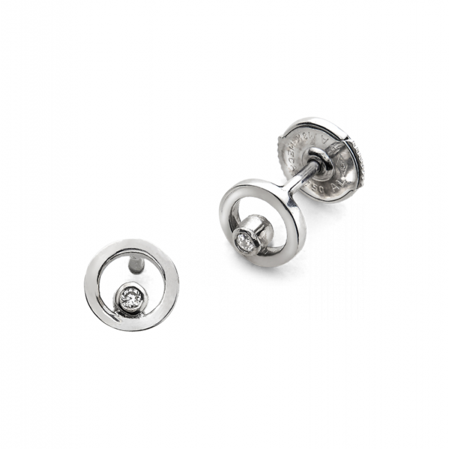 Pollux Boucles d'oreilles or diamants De Gralie