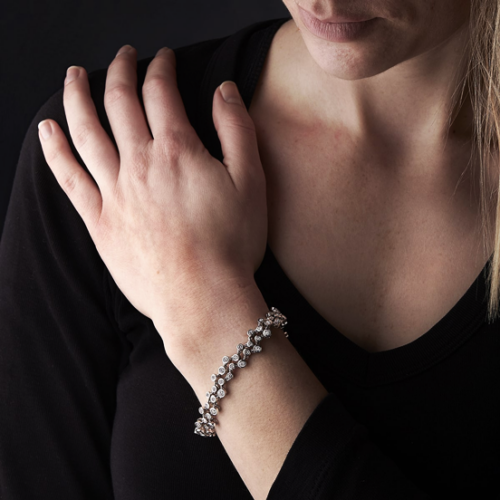 Stella bracelet or diamants portée De Gralie