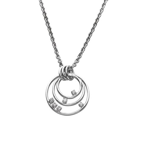 Stellaire Pendentif or diamants De Gralie