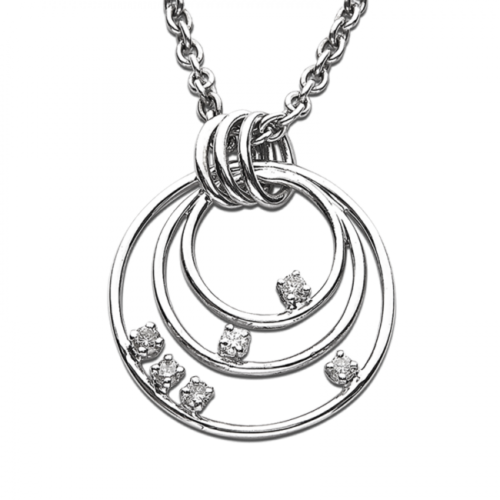 Stellaire Pendentif or diamants zoom De Gralie