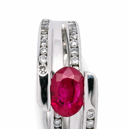 Vague Bague or rubis et diamants De Gralie zoom
