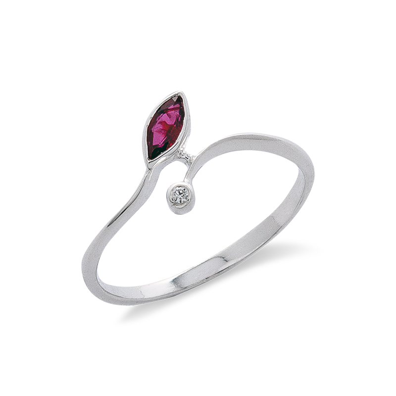 Vice&versa bague or diamant rubis De Gralie