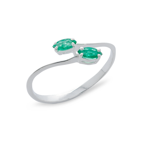 Accolade bague or émeraudes De Gralie