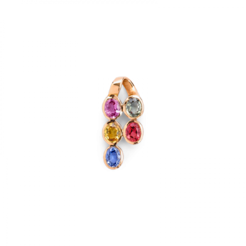 Alchimie pendentif saphirs multicolores sans chaîne De Gralie
