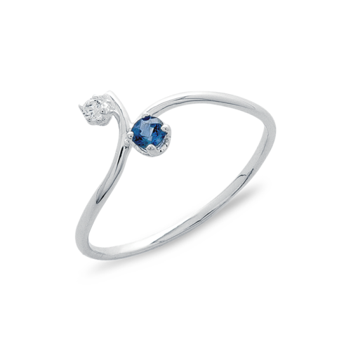 Attirante bague or saphir diamant De Gralie
