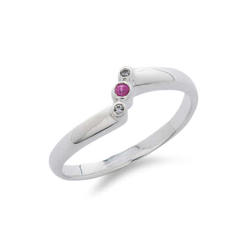 Cha cha cha bague or diamants rubis De Gralie