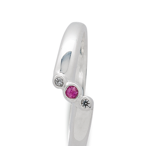 Cha cha cha bague or diamants rubis zoom De Gralie