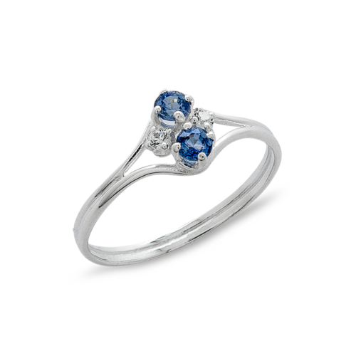 Couple bague or diamants saphirs De Gralie