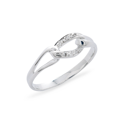 Entrelacs bague or diamants De Gralie
