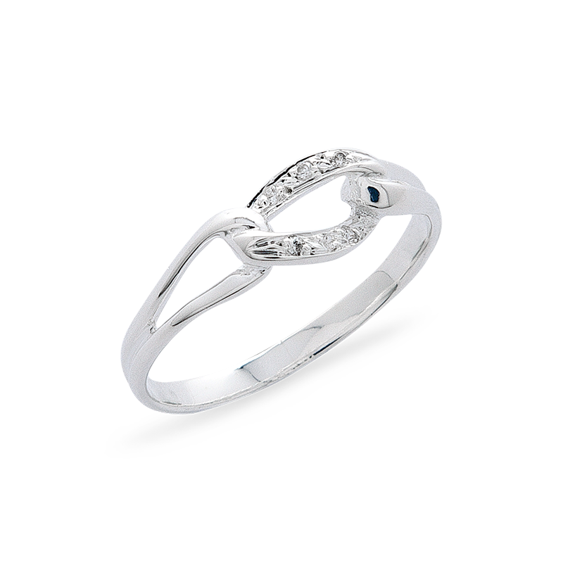 Entrelacs bague or diamants De Gralie
