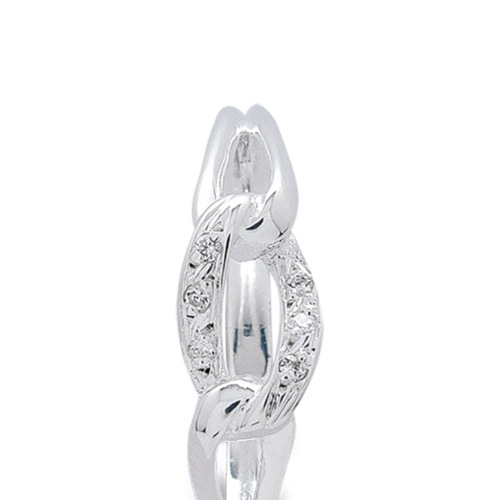 Entrelacs bague or diamants zoom De Gralie